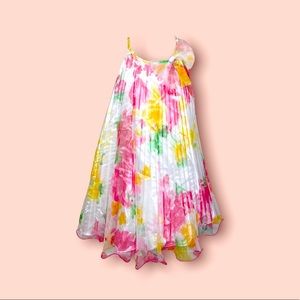 New* Beautiful, pink, yellow, green and white dress!,   size: 5 little girls